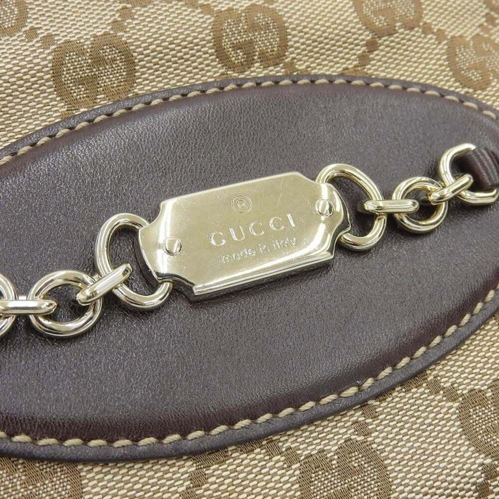 GUCCI Brown Canvas Shoulder Bag - Picture 5 of 10